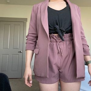 Missguided Pinstriped Blazer Co Ord